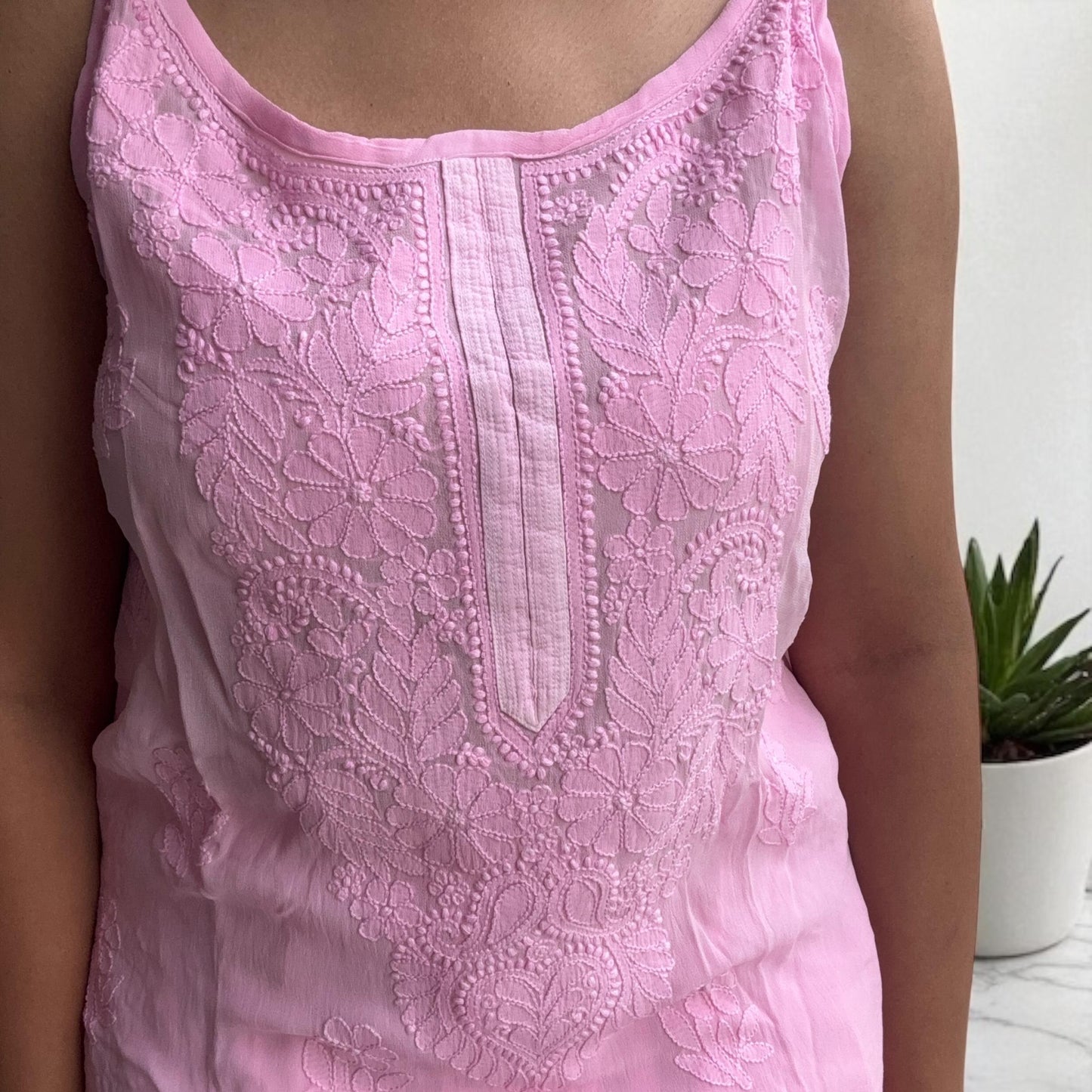 Spaghetti Viscose Suit Set – Ombre Tone | Heavy Embroidery