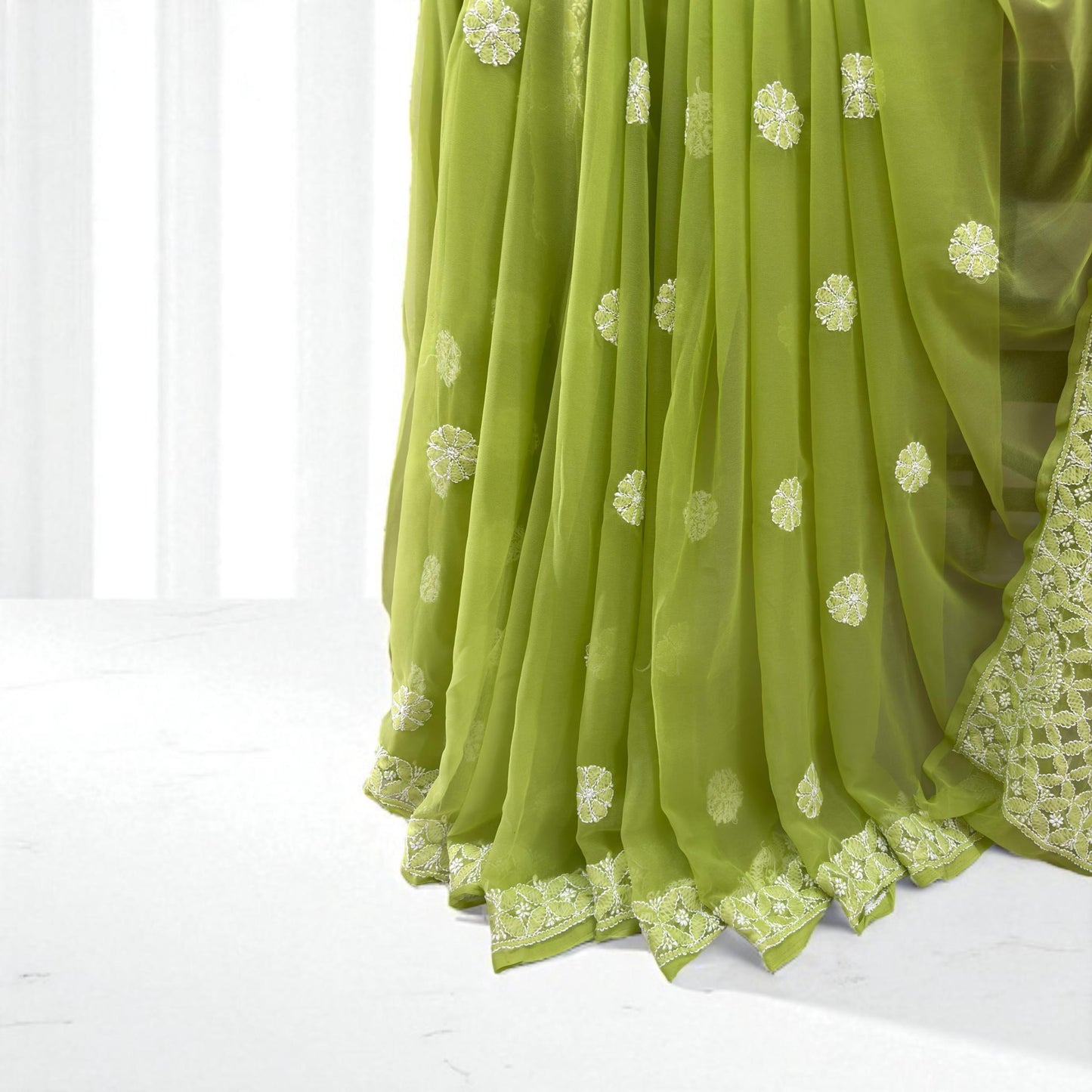 Tepchi Chikankari Saree