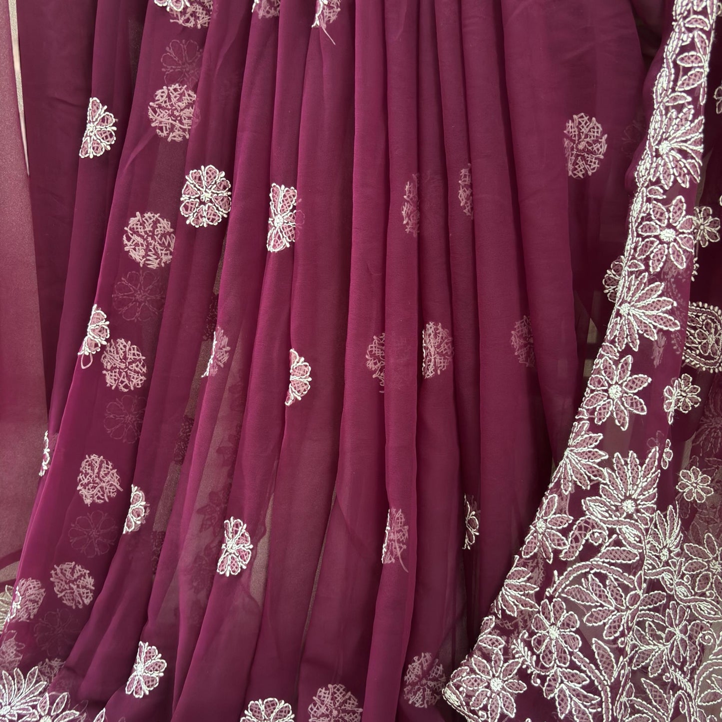 Tepchi Chikankari Saree
