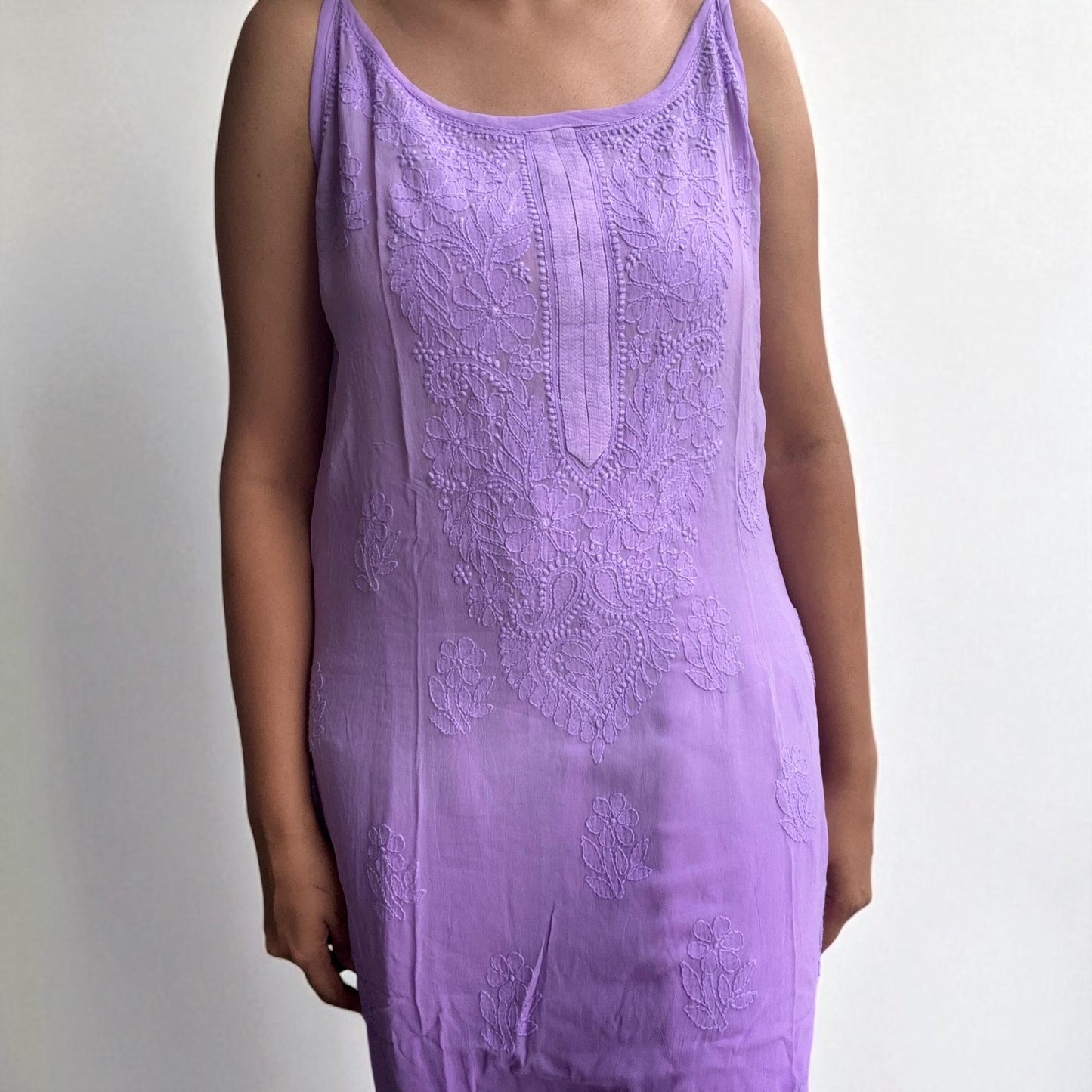 Spaghetti Viscose Suit Set – Ombre Tone | Heavy Embroidery