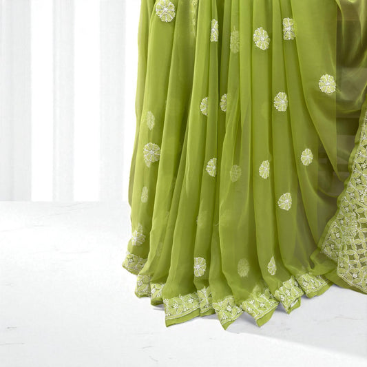 Tepchi Chikankari Saree