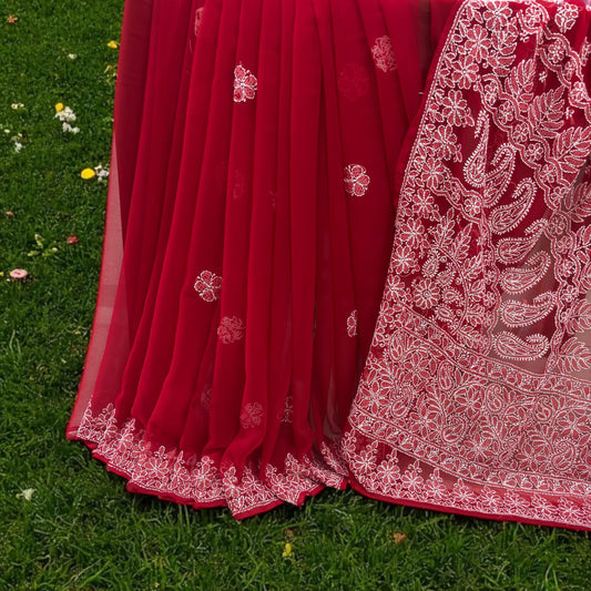 Tepchi Chikankari Saree